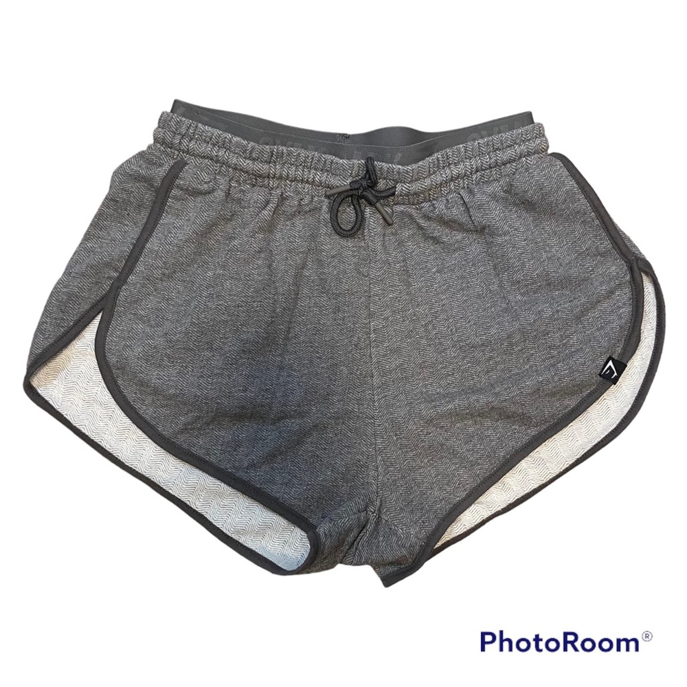 Gymshark Women’s Gray Heather Cotton Shorts with Elastic Waistband Size Medium